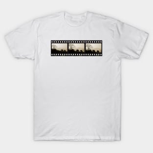 Elephants Trekking In The Jungle Triptych Photograph T-Shirt